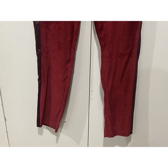 Altuzarra for Target Tuxedo Pants Womens Size 2 Red Velvet Straight Leg Ankle - Picture 6 of 13